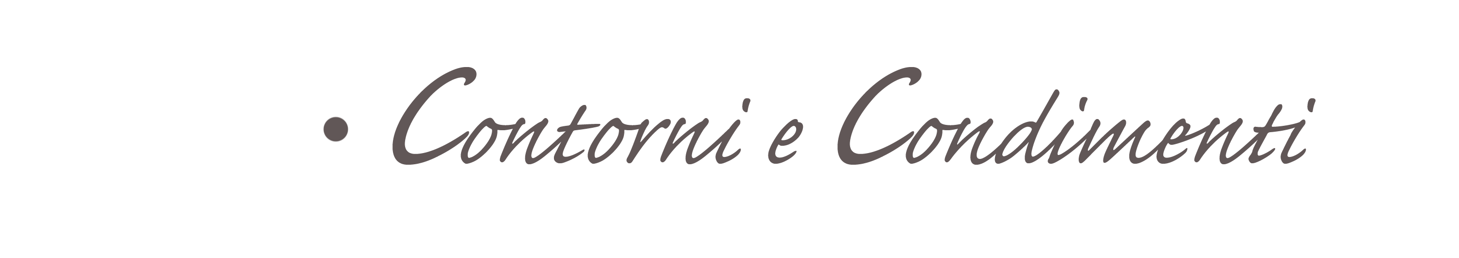 6. Contorni e Condimenti